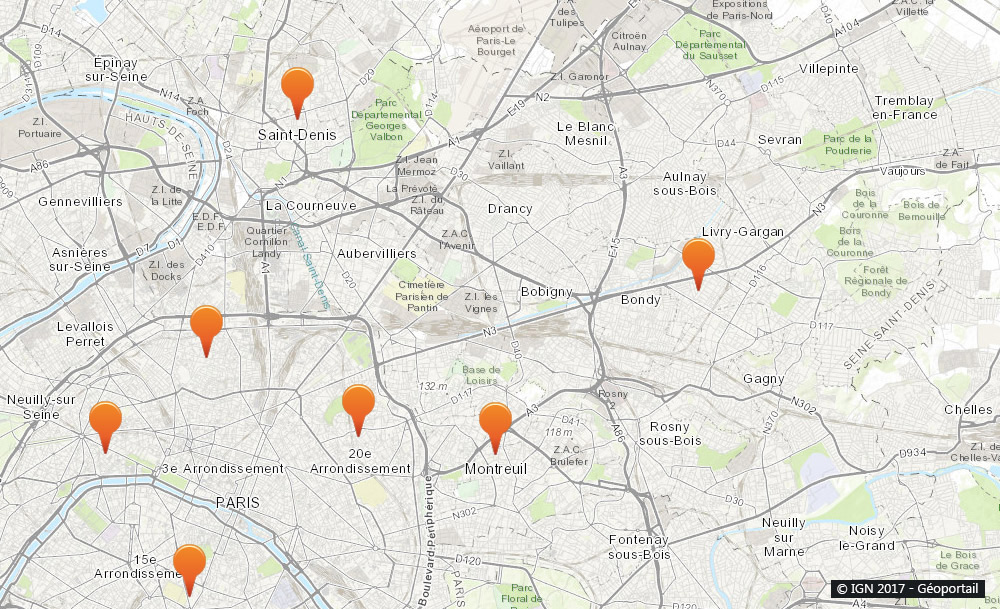 Seine-Saint-Denis : Carte des Experts Nuisibles